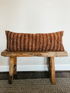 Mudcloth Rust Arrows Pillow Cover