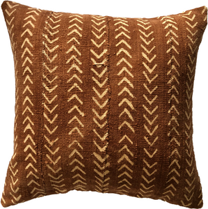 Mudcloth Rust Arrows Pillow Cover